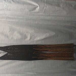 Banjul Black and Gold Sequin Halter Jumpsuit Sz S NWT